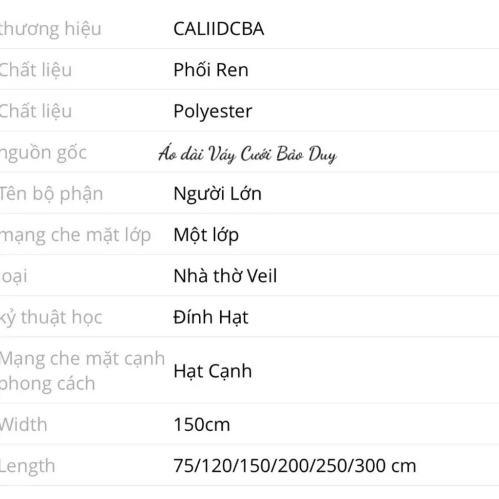 Voan lúp cô dâu hạt ngọc đẹp