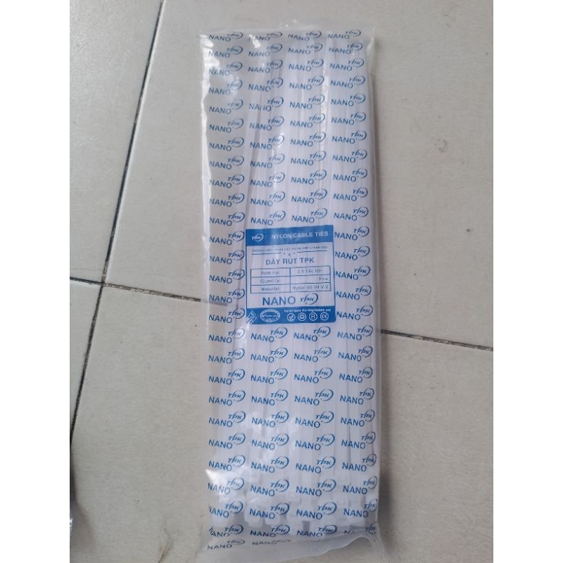 Dây rút nhựa thít nhựa màu trắng 5*300,8*350,8*400,5*500