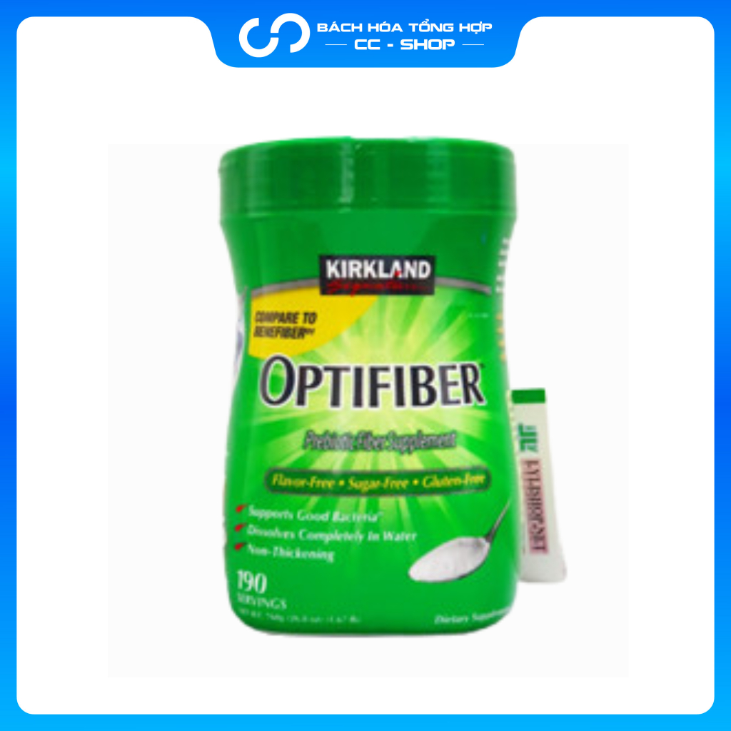 Bột Không Đường Bổ Sung Chất Xơ Kirkland Optifiber (760g) - Mỹ (Hũ)