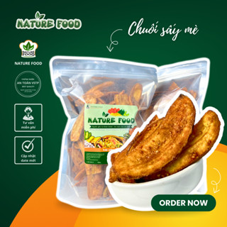 Combo 2kg Chuối sấy mè gừng NATURE FOOD giòn rụm thơm ngon