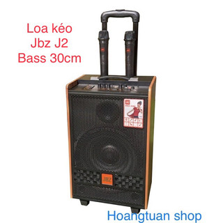 Loa kéo di động JBZ J2, loa karaoke vỏ gỗ, bass 3 tấc