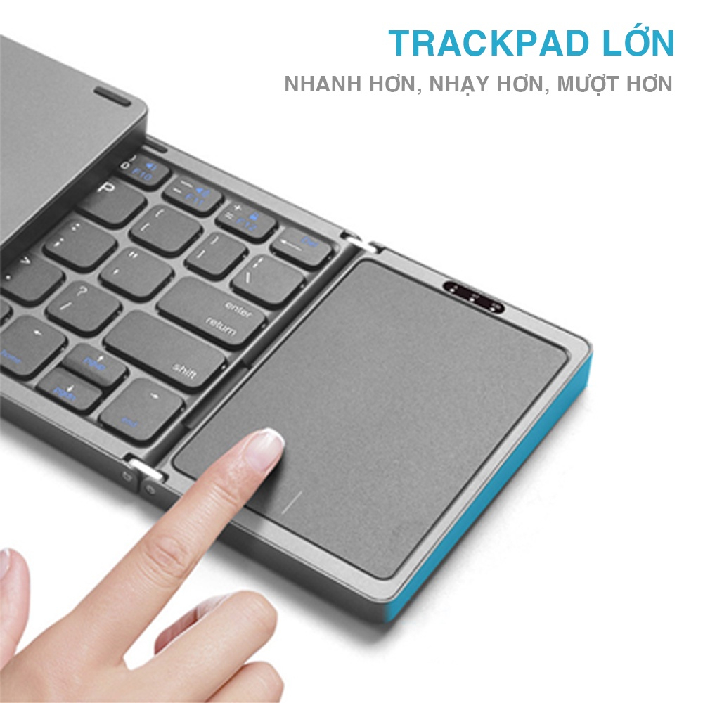 Bàn Phím Gập Không Dây Bluetooth B089T Ultra Slim  - Tương Thích Điện Thoại, Máy Tính Bảng, SmartTV, Laptop