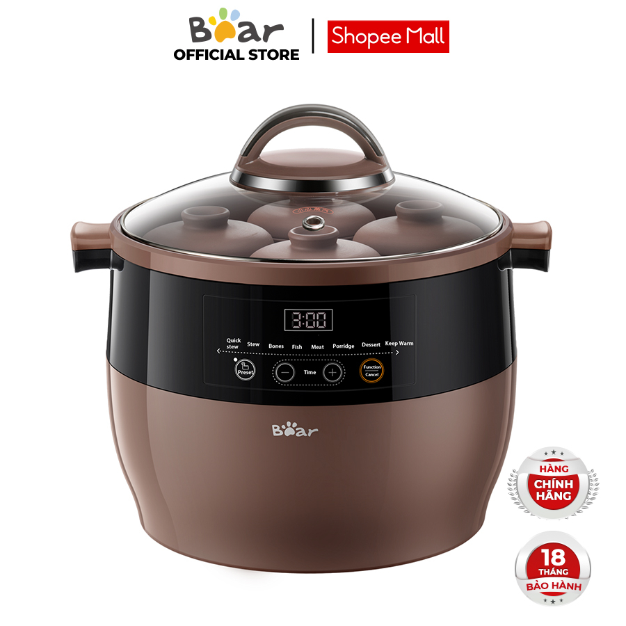 Nồi nấu chậm tử sa đa năng 4.5L Bear DDZ-B45Z1 - Hàng Chính Hãng