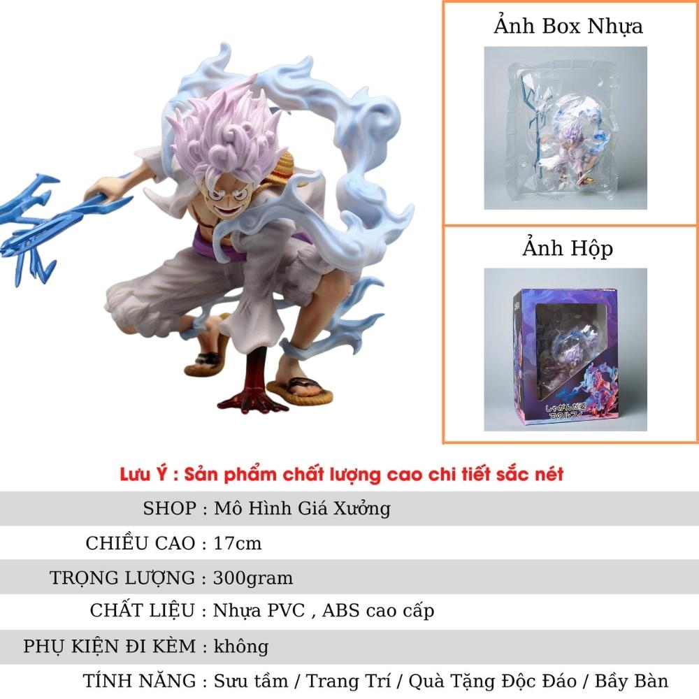 Mô Hình OnePieceLuffy gear 5 nika cầm sét - Cao 17cm - nặng 300gram , Figure OnePiece - có vỏ hộp màu