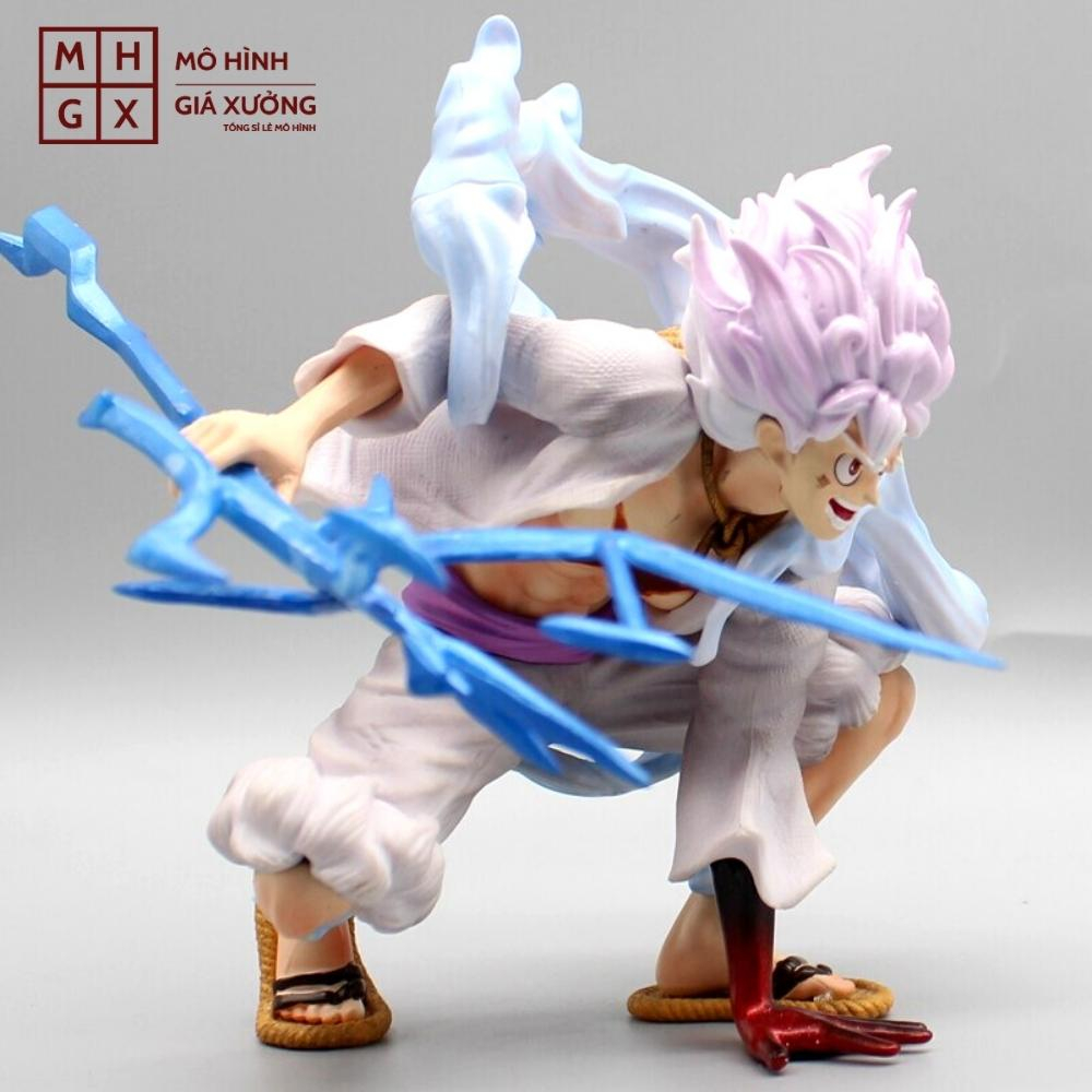 Mô Hình OnePieceLuffy gear 5 nika cầm sét - Cao 17cm - nặng 300gram , Figure OnePiece - có vỏ hộp màu