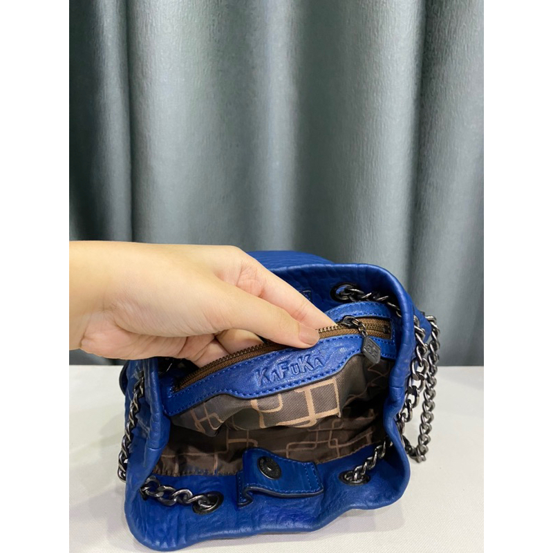 Balo dáng bucket si si hiệu KAFUKA của Nhật da vo.i