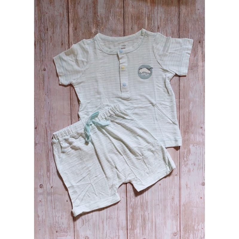 Bộ cộc cài vai size 6-24 tháng chất petit mềm mát cho bé yêu - Nu Petti