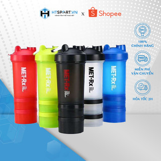 Bình Lắc Tập Gym 600ML Met Rx 3 Ngăn Shaker Đựng Nước Thể Thao Thể Hình Nhiều Màu Có Lò Xò Lắc Cao Cấp