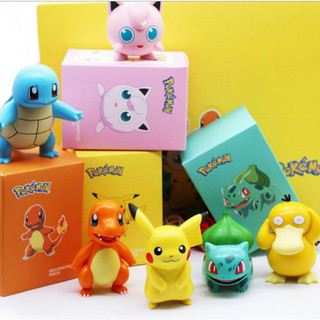 Mô hình Pokemon gen 1 full box: Bulbasaur, Chamander, Pikachu, Squirtle, Jigglypuff
