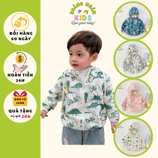 Áo khoác gió unisex 2 lớp cho bé, áo khóa ngoài dù bé trai bé gái hàng kiến tạo Bernie