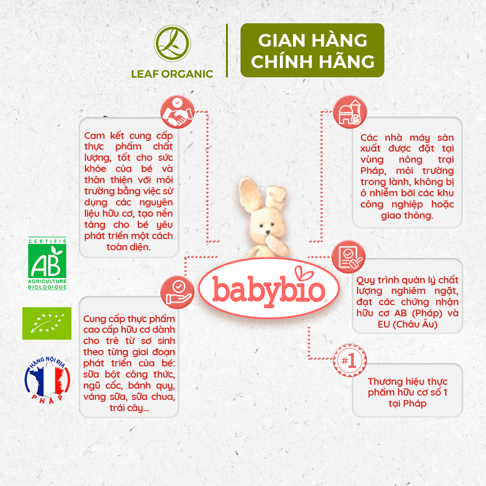Sữa chua dê hữu cơ Babybio dành cho bé ăn dặm từ 6 tháng tuổi dạng hũ thuỷ tinh 130g