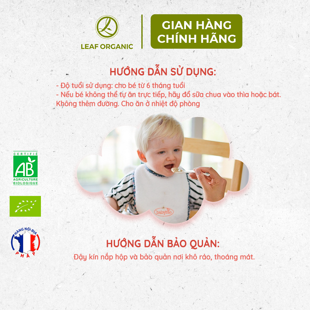 Sữa chua dê hữu cơ Babybio dành cho bé ăn dặm từ 6 tháng tuổi dạng hũ thuỷ tinh 130g