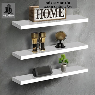 (80x15cm ) COMBO 3 thanh ngang kệ treo tường gỗ ( màu trắng, vàng, nâu, đen...)