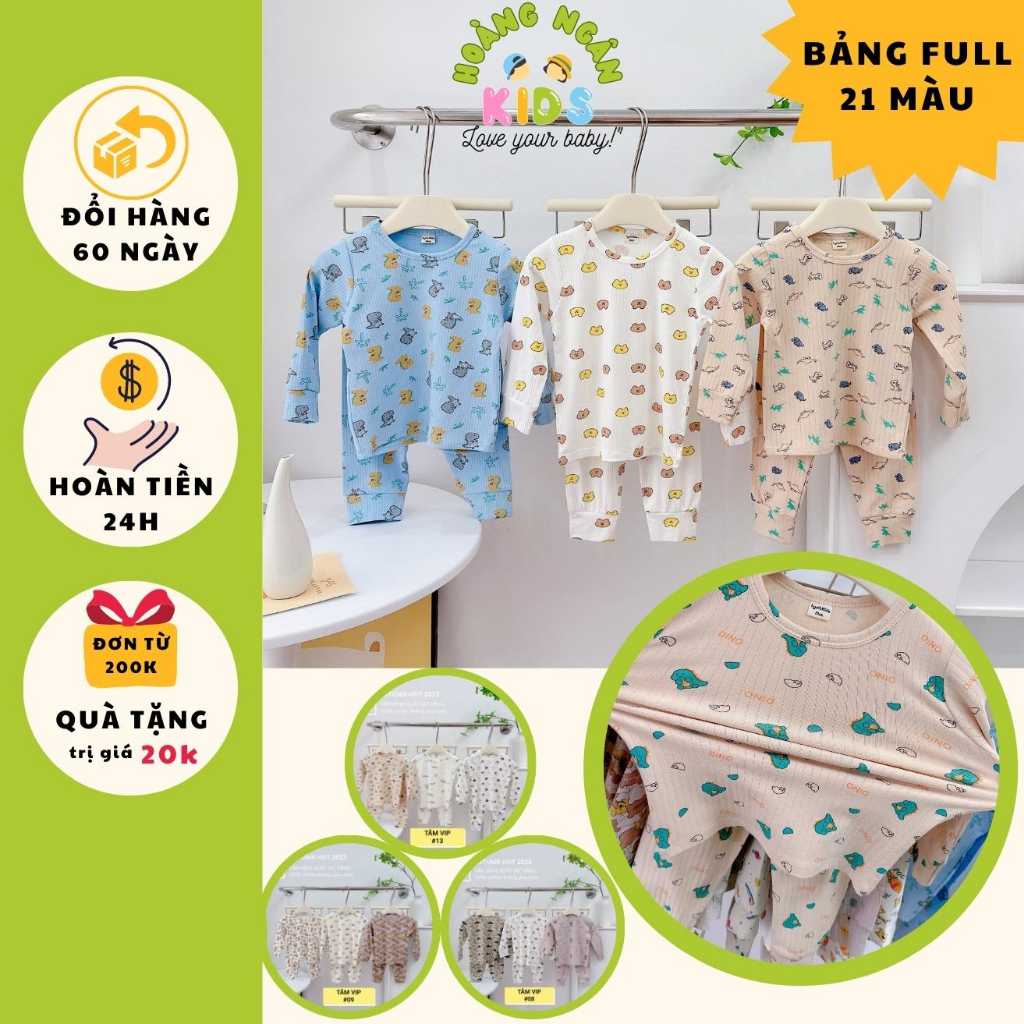 COMBO 3 BỘ COTTON TĂM BÉ TRAI UNISEX