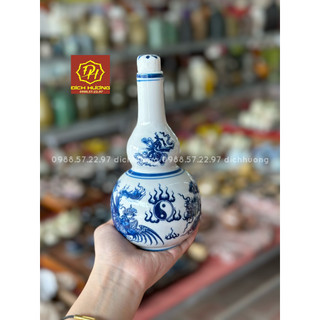 Nậm rượu sứ men lam BT