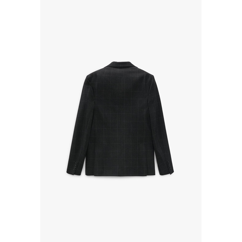 Áo khoác blazer kẻ caro Zara authentic CHECK SUIT size 48