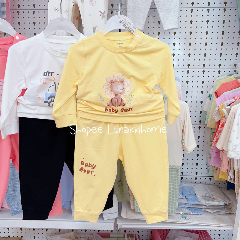 Bộ dài tay Dokma bé gái mềm mịn cho bé trai, bé gái