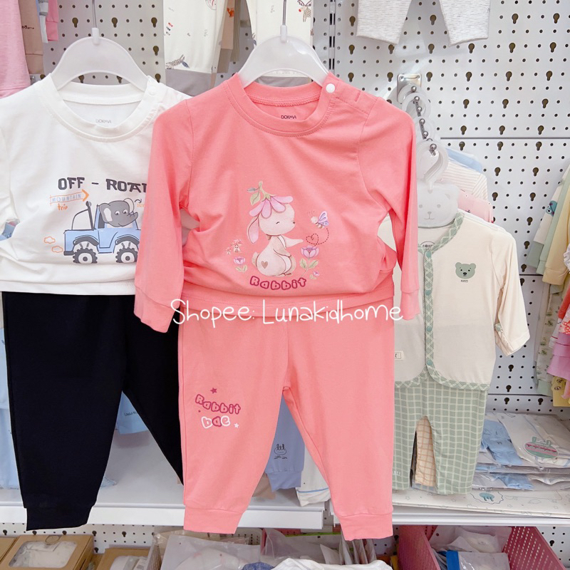 Bộ dài tay Dokma bé gái mềm mịn cho bé trai, bé gái