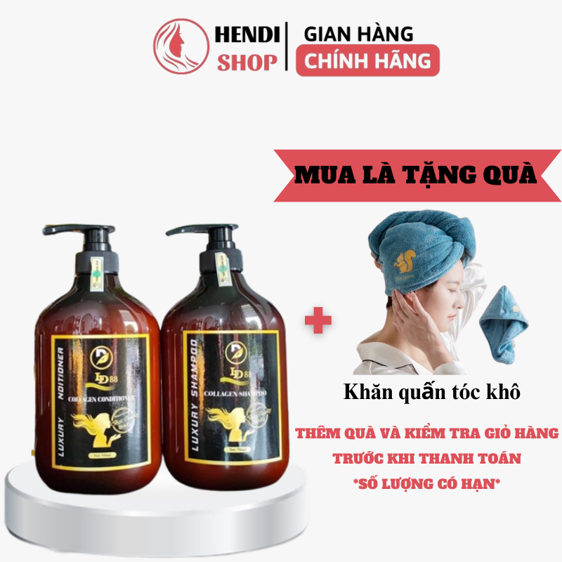 DẦU GỘI XẢ COLLAGEN LD88 PHỤC HỒI HƯ TÓC HƯ TỔN VÀ KHÔ XƠ ĐẲNG CẤP VƯỢT TRỘI 750ML