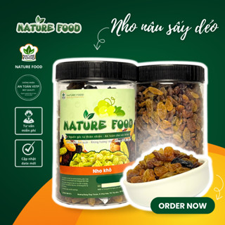 [2 HỘP - 1KG] NHO NÂU ẤN ĐỘ KHÔNG HẠT SẤY LẠNH DẺO NATURE FOOD