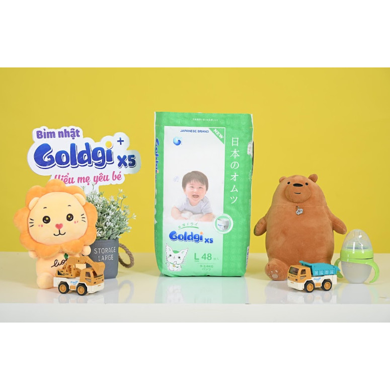 TÃ/BỈM dán/quần GOLDGI X5 Nhật Bản đủ size NB86/S76/M66/L56/M54/L48/XL44/XXL32