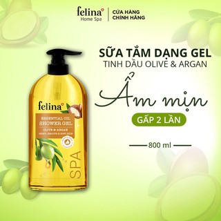  Sữa tắm Felina tinh dầu home spa 800ml olive & argan 