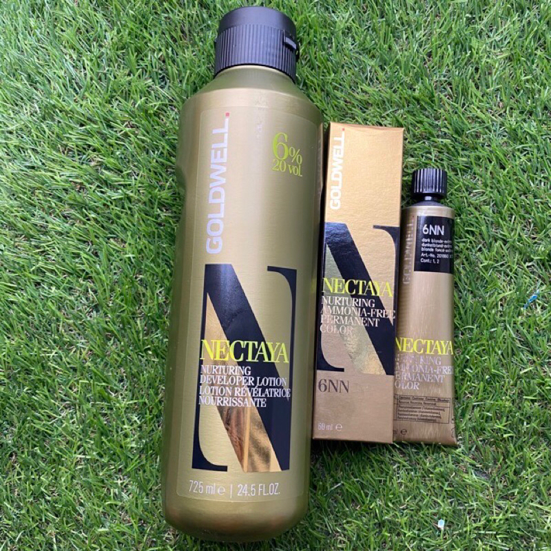 THUỐC NHUỘM TÓC GOLDWELL NECTAYA MÀU NÂU ĐEN 6NN FREE AMONIAC 60ml