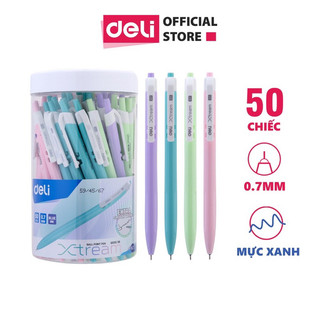 Bút bi bấm văn phòng nét 0.7 ngòi trơn, mực ra đều