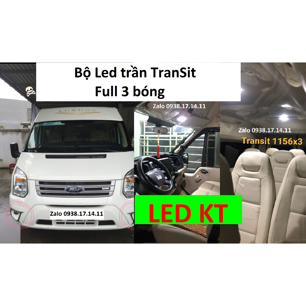 Bộ led trần Ford Transit siêu sáng 1 chân 1156 BA15S led nội thất Transit