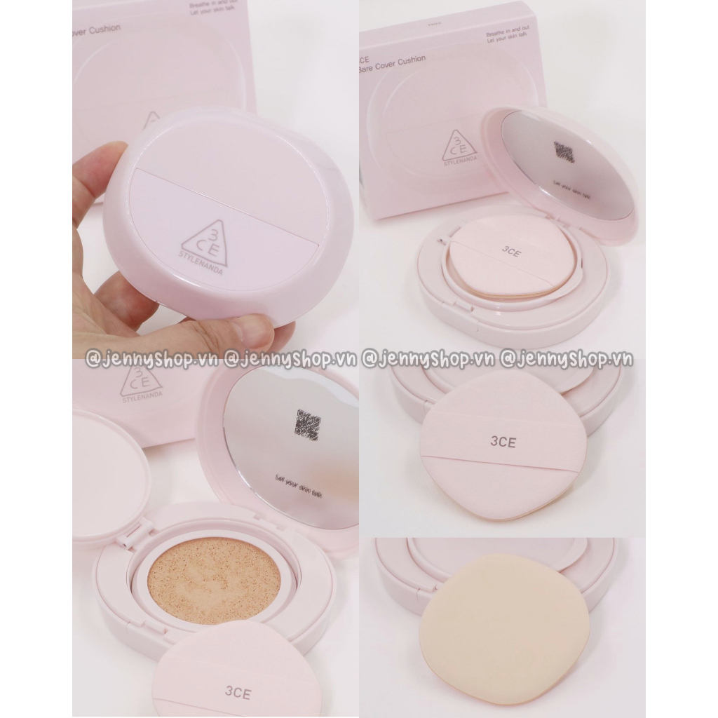 Phấn Nước 3CE Bare Cover Cushion Mẫu Mới 2023