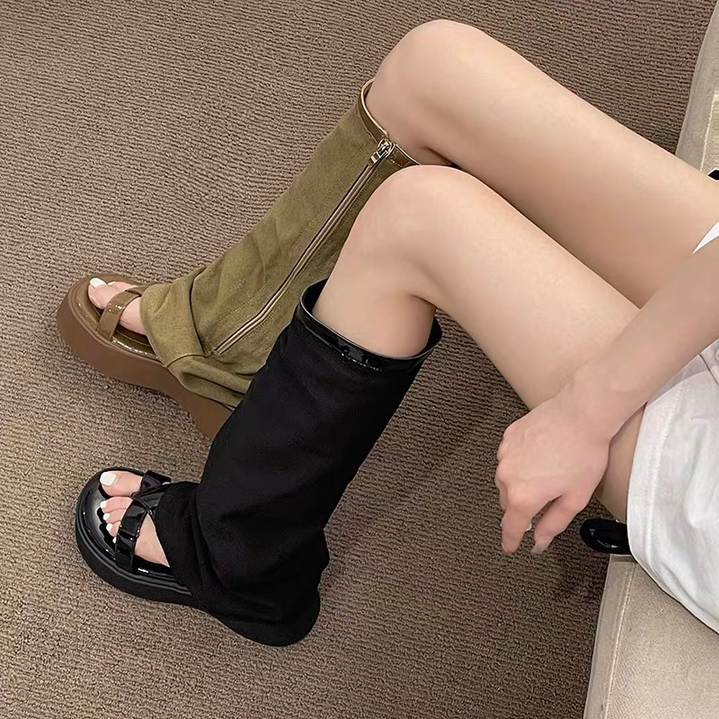 Sandal đế dày kèm ống chân phong cách hàng quảng châu