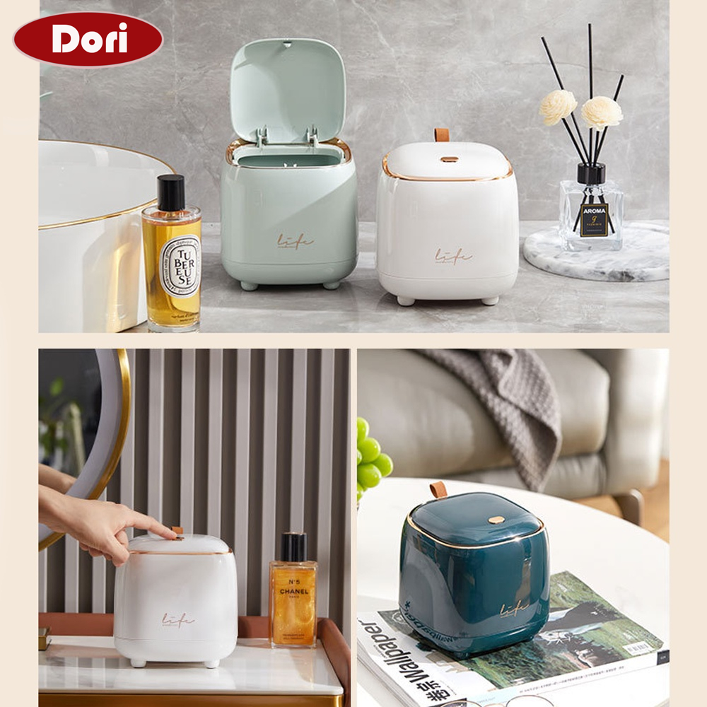 Thùng rác mini để bàn kiểu dáng hiện đại, sang trọng đựng đồ tiện dụng tiện lợi, chất liệu ABS cao cấp