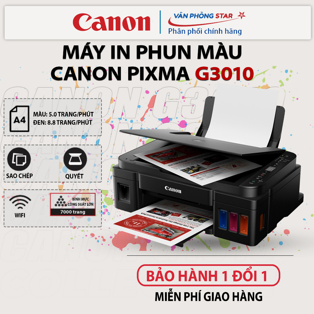 Máy in phun màu Canon PIXMA G3010  tại Vanphongstar