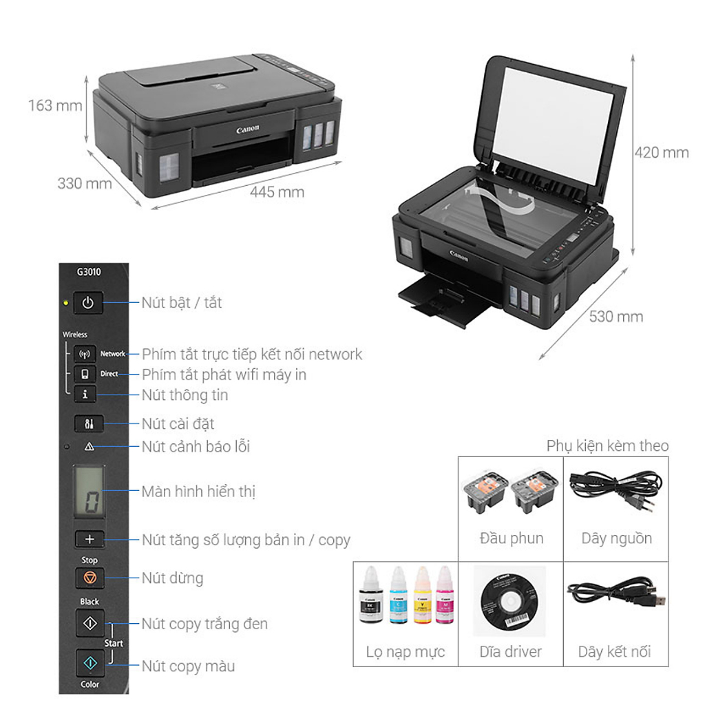 Máy in phun màu Canon PIXMA G3010  tại Vanphongstar