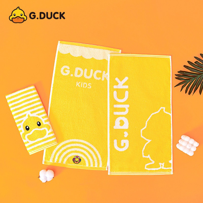 Khăn Tắm Khăn Lau Mặt 100% Cotton Bông Dày Dặn Hình Vịt Vàng G.Duck [chính hãng]