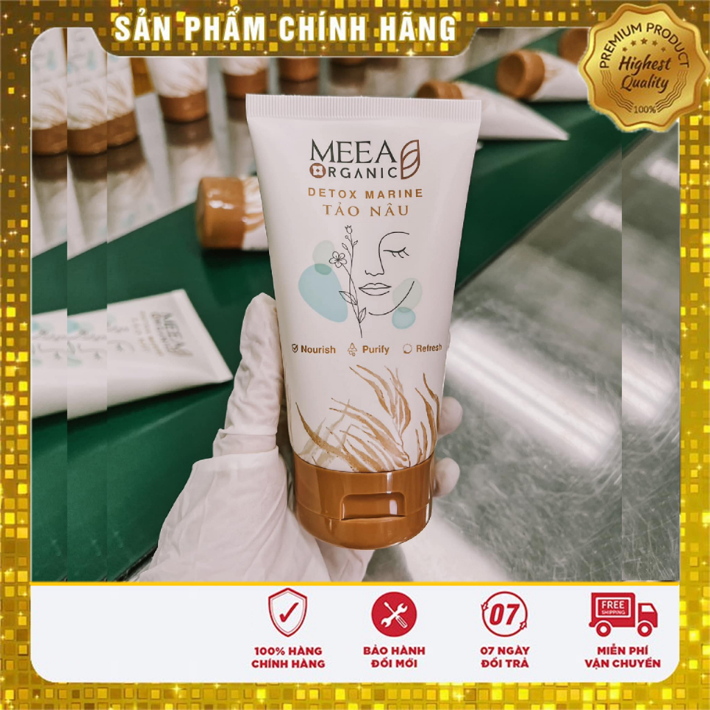 [Freeship] sữa rửa mặt tảo nâu MEEA organic, sửa rửa mặt tảo nâu tặng kèm tuýp 30g, sữa rửa mặt meea