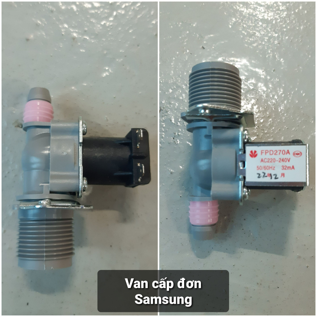 Van cấp nước loại đơn máy giặt Samsung, Toshiba, Electrolux, LG, Deawoo, van cấp đa năng