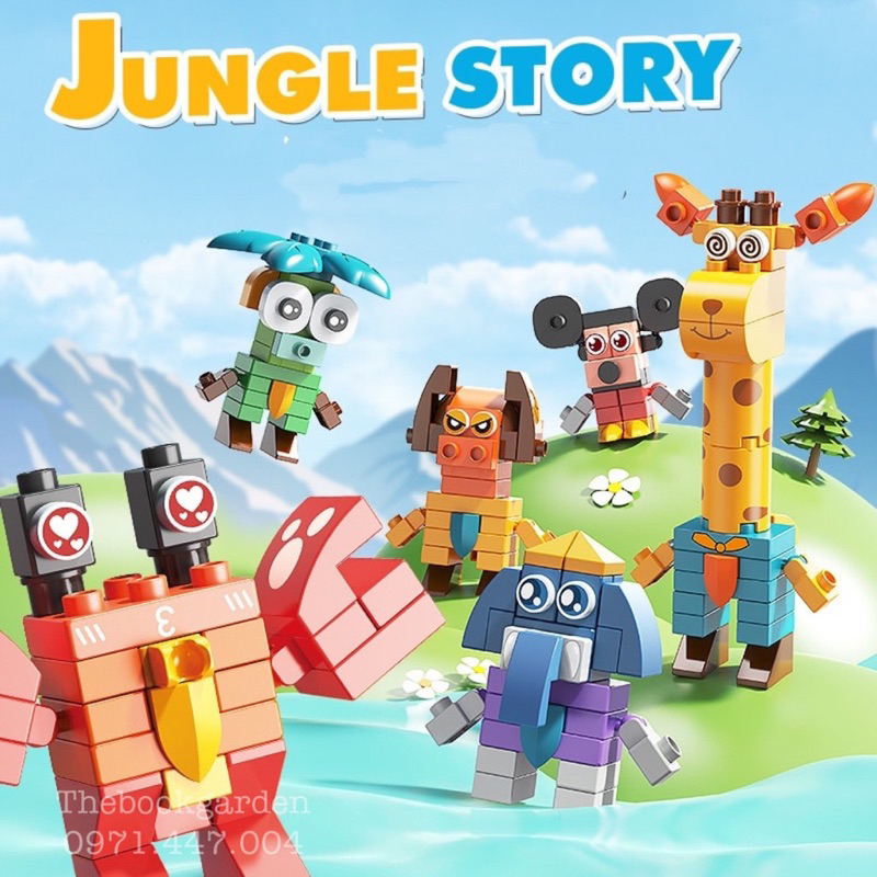 Bộ Lắp ráp Lego Jungle Story Hãng Feelo-170 Chi Tiết