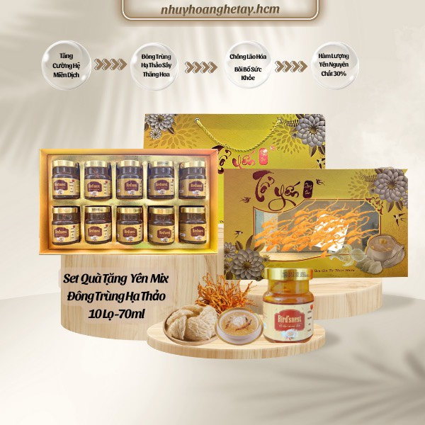 SET QUÀ YẾN SAFFRON VƠI ĐÔNG TRÙNG HẠ THẢO