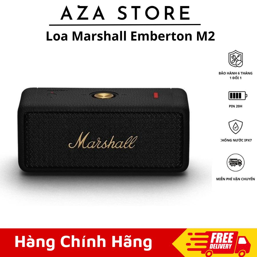 Loa Marshall Emberton M2 Kết Nối Bluetooth, tiện dụng, có cổng AUX, thẻ TF, Pin Trâu , Chống Nước IPX7, BH 1 Năm | BigBuy360 - bigbuy360.vn