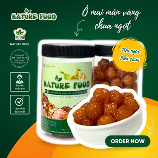 [HỘP 500GR] Ô MAI (XÍ MUỘI) ĐÀO VÀNG KHÔNG HẠT LOẠI ĐĂC BIỆT NATURE FOOD