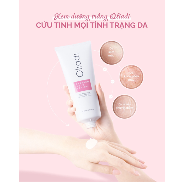 Kem body Oliadi 200g dưỡng trắng da, tái tạo làn da khoẻ mạnh, chống nắng