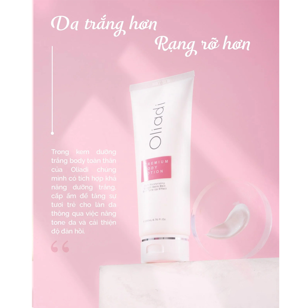 Kem body Oliadi 200g dưỡng trắng da, tái tạo làn da khoẻ mạnh, chống nắng