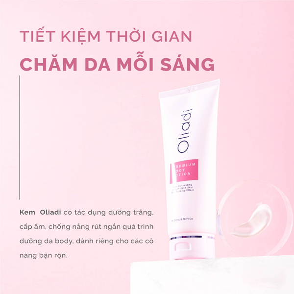 Kem body Oliadi 200g dưỡng trắng da, tái tạo làn da khoẻ mạnh, chống nắng