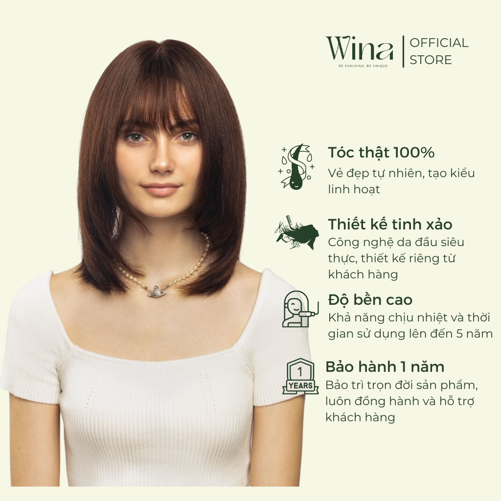 Mái Thưa Tóc Thật  BW001 | WinaWigs