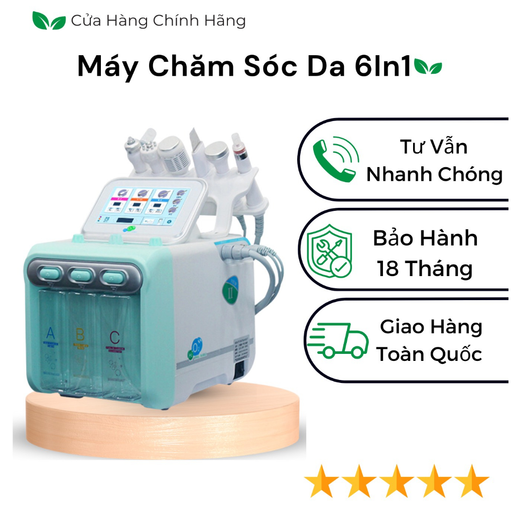 Máy Chăm Sóc Da, H202 AQua 6 In1 Chính Hãng Bảo Hành 18 Tháng