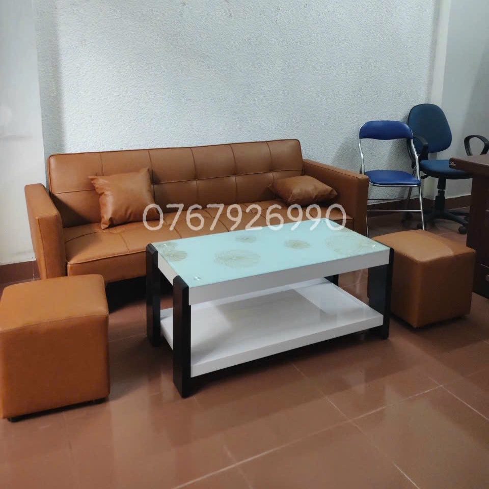 Bộ sofa phòng tiếp khách 6 món - sofa căn hộ da simili chuẩn hàng xuất đi - bh 12 tháng | BigBuy360 - bigbuy360.vn