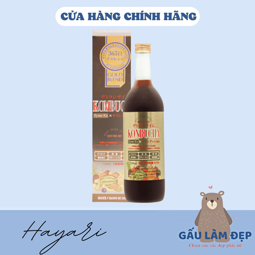 Nước Uống Lên Men Detox Kombucha Zyme EX Nhật Bản - 720ml