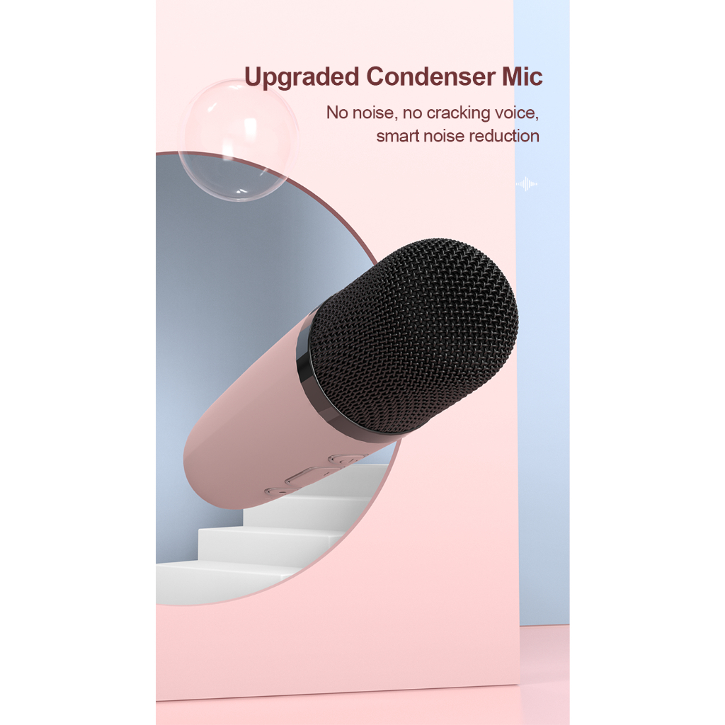 Bộ Loa bluetooth mini karaoke kèm mic KOLEAD P2 Không dây Bass cực mạnh, hỗ trợ kết nối thẻ nhớ, jack 3.5mm