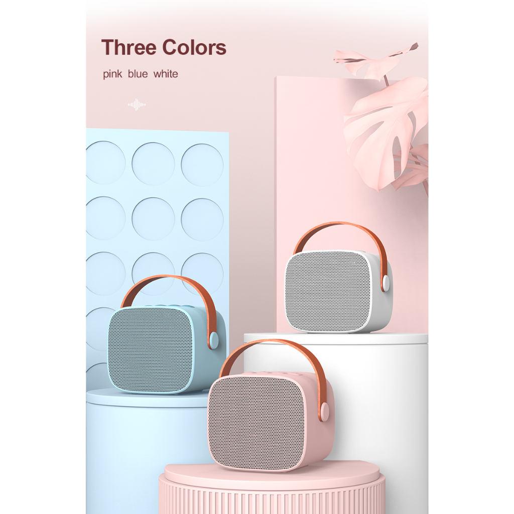 Bộ Loa bluetooth mini karaoke kèm mic KOLEAD P2 Không dây Bass cực mạnh, hỗ trợ kết nối thẻ nhớ, jack 3.5mm